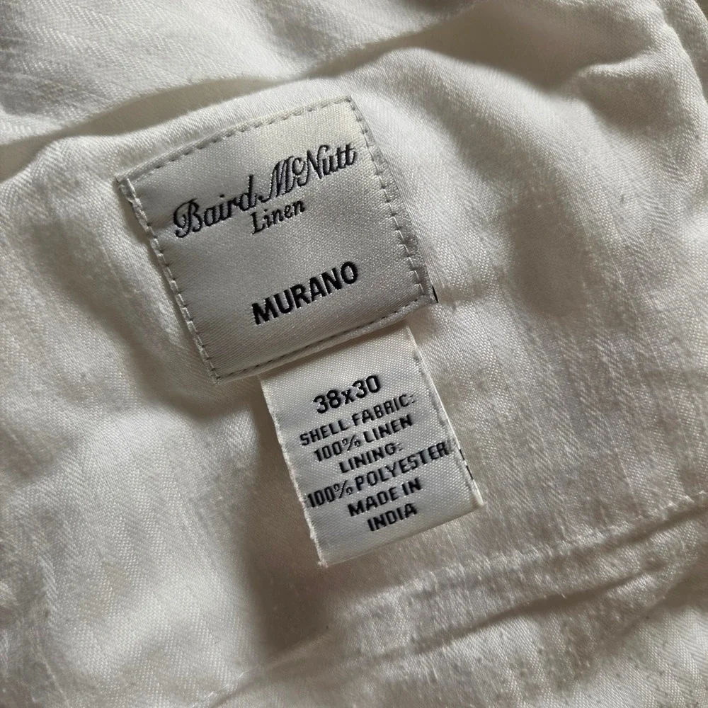 Murano Baird McNutt Irish Linen Dress Pants 38x30 Flat Front Cuffed Coastal